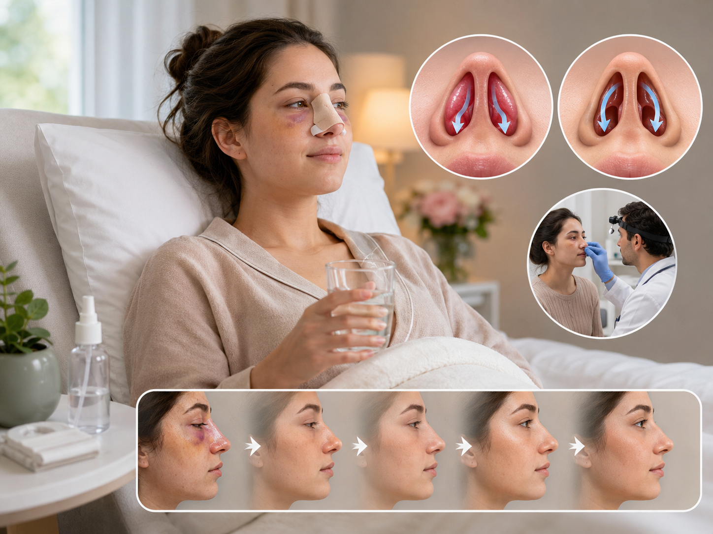 recovery-process-after-rhinoplasty-and-septum-deviation-surgery
